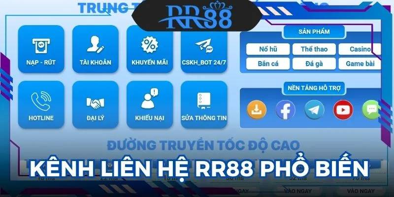 Những phương thức liên hệ RR88 để người chơi lựa chọn